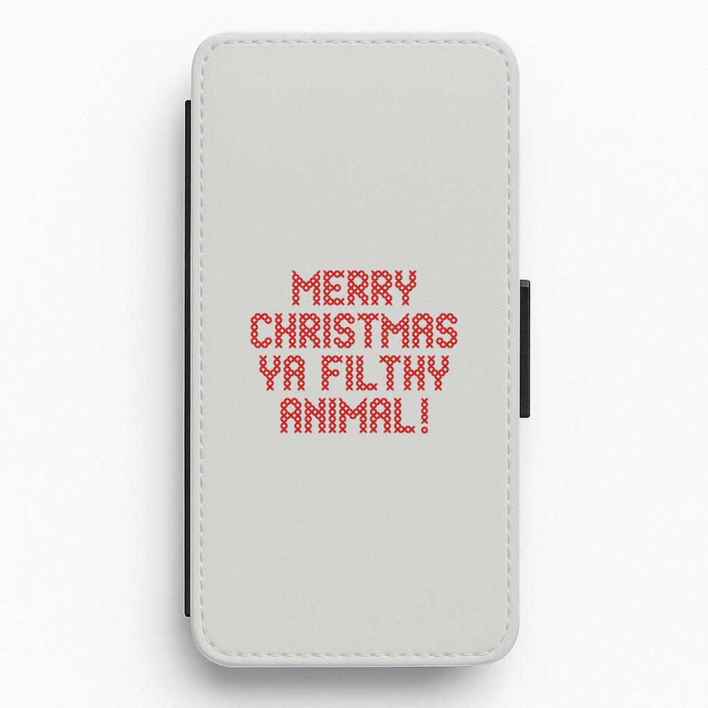 Merry Christmas Ya Filthy Animal Flip / Wallet Phone Case
