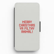 Merry Christmas Ya Filthy Animal Flip / Wallet Phone Case 1