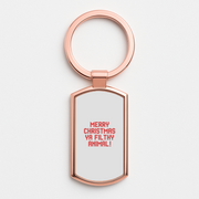 Merry Christmas Ya Filthy Animal Luxury Keyring 4