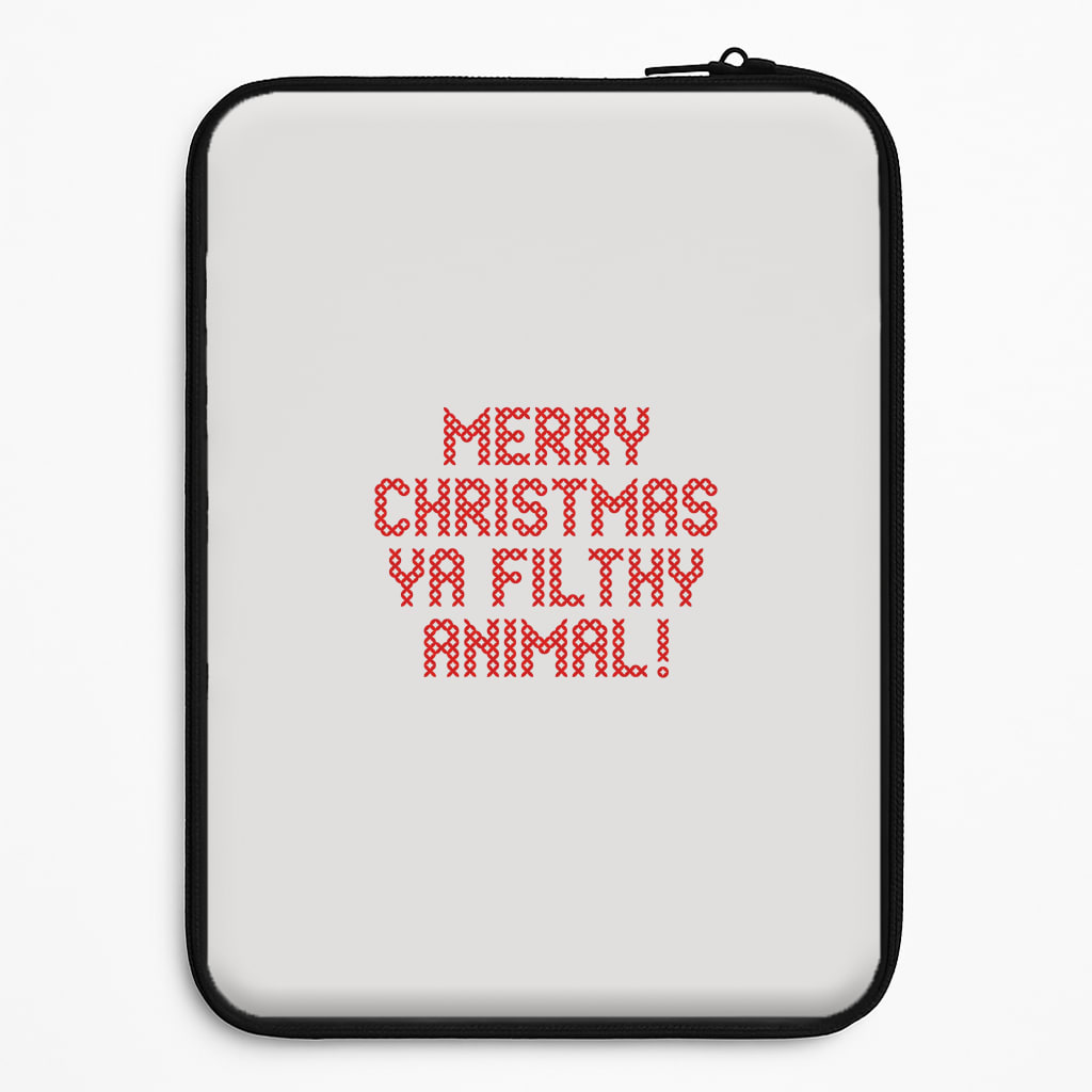 Merry Christmas Ya Filthy Animal Laptop Sleeve
