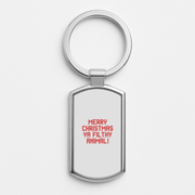 Merry Christmas Ya Filthy Animal Luxury Keyring 1