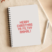 Merry Christmas Ya Filthy Animal Notebook 3