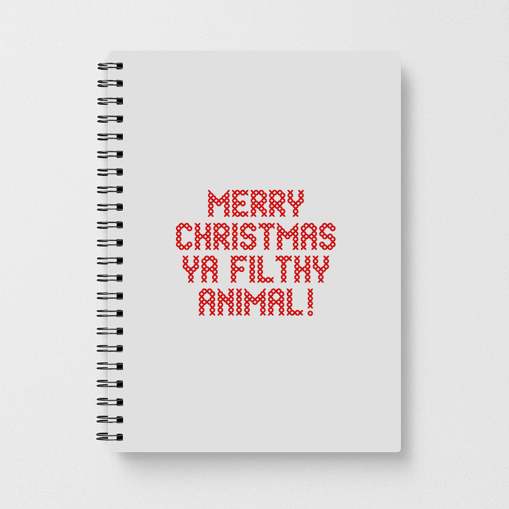 Merry Christmas Ya Filthy Animal Notebook