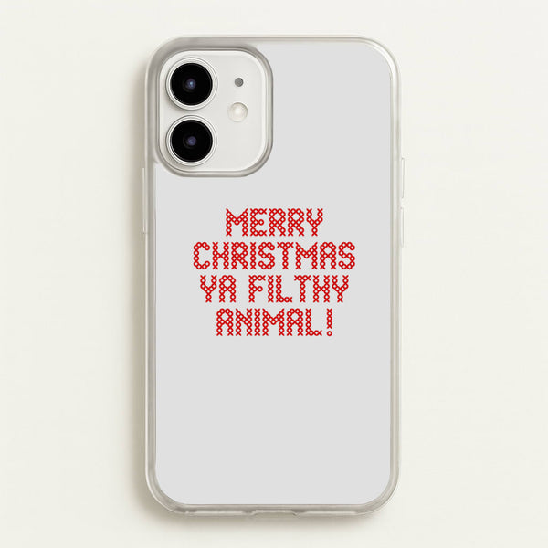 Merry Christmas Ya Filthy Animal - Home Alone Phone Case - iPhone 12 Mini / Standard