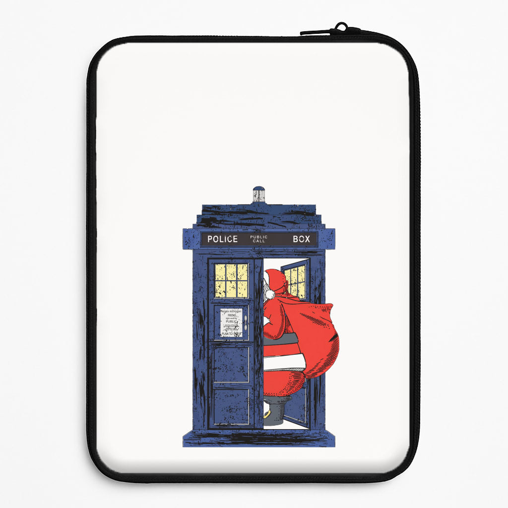 Santa's Tardis Laptop Sleeve