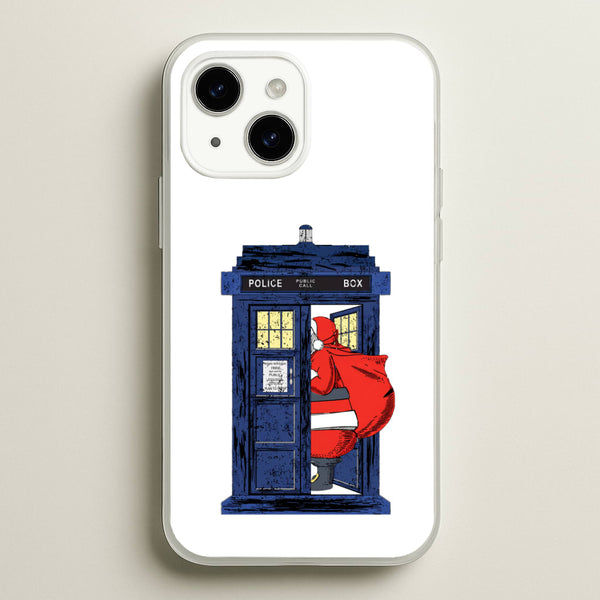 Santa's Tardis - Dr Who Phone Case - iPhone 15 Plus / Standard