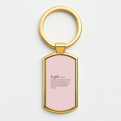 It Girl - Clean Girl Aesthetic Gold Keyring