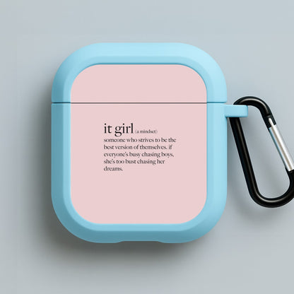 It Girl - Clean Girl Aesthetic Blue AirPods Case