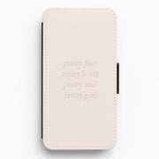 Pretty Girl - Clean Girl Aesthetic Flip / Wallet Phone Case 1