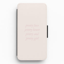 Pretty Girl - Clean Girl Aesthetic Flip / Wallet Phone Case