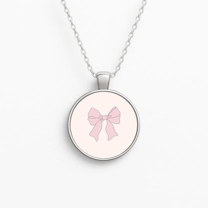 Bow - Clean Girl Aesthetic Circle Necklace