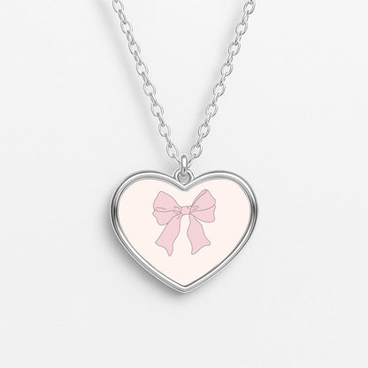 Bow - Clean Girl Aesthetic Heart Necklace