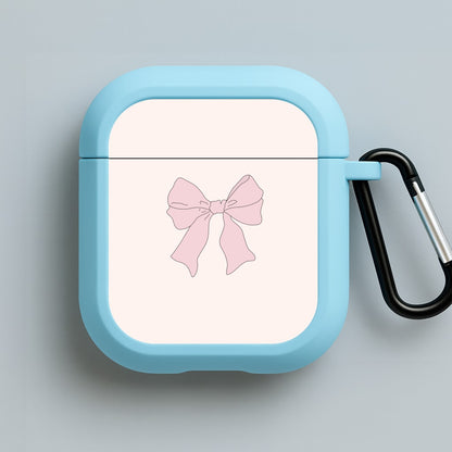 Bow - Clean Girl Aesthetic Blue AirPods Case