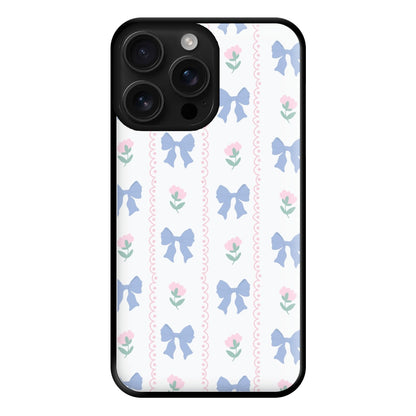 Pink Bows Pattern - Clean Girl Aesthetic Phone Case for iPhone 16 Pro Max