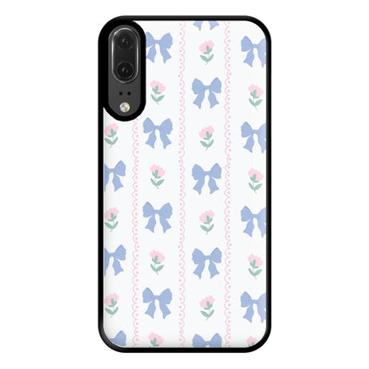 Pink Bows Pattern - Clean Girl Aesthetic Phone Case for Huawei P20