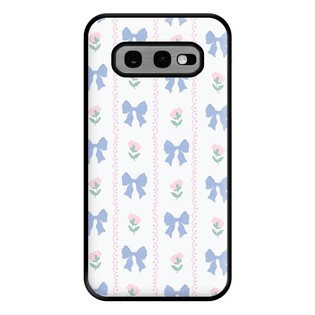 Pink Bows Pattern - Clean Girl Aesthetic Phone Case for Galaxy S10e