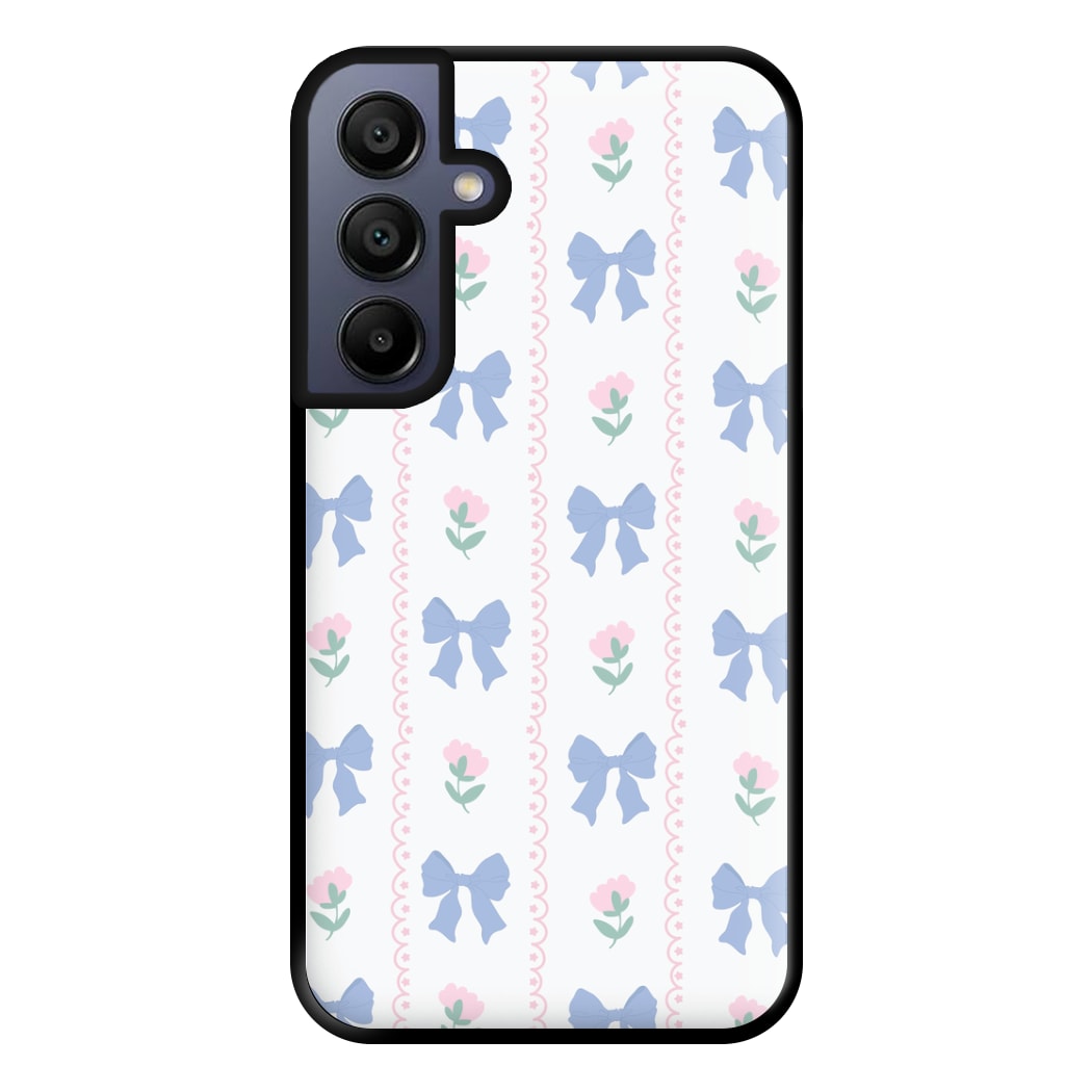 Pink Bows Pattern - Clean Girl Aesthetic Phone Case for Galaxy A15