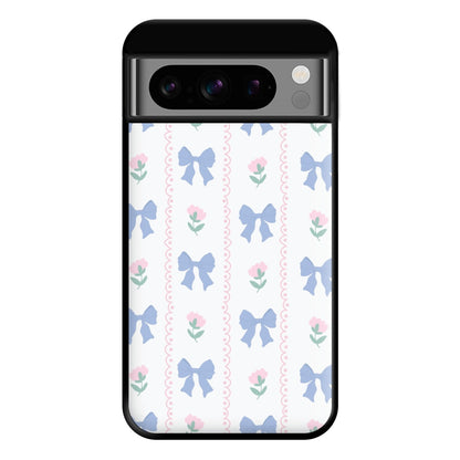 Pink Bows Pattern - Clean Girl Aesthetic Phone Case for Google Pixel 8 Pro