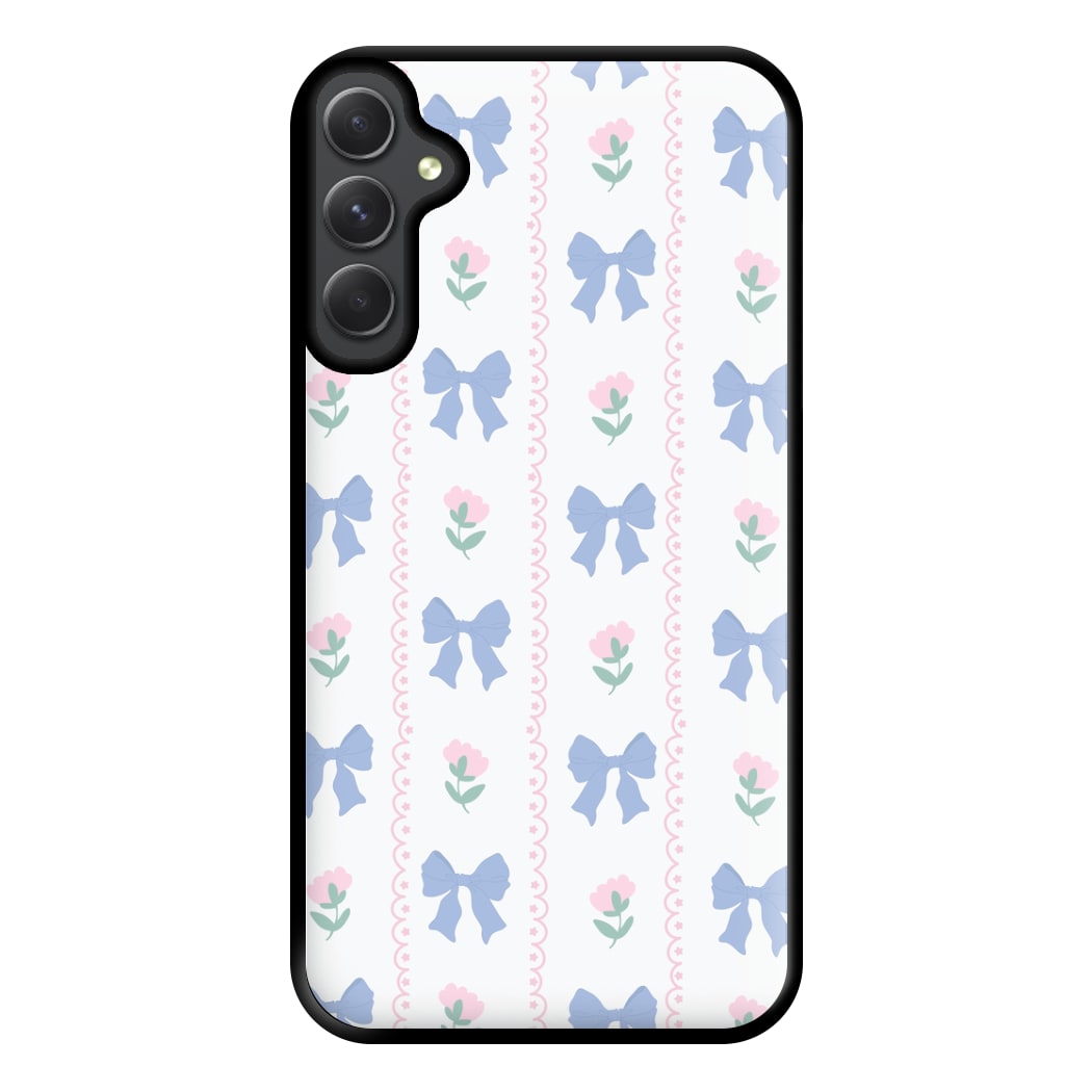 Pink Bows Pattern - Clean Girl Aesthetic Phone Case for Galaxy A34