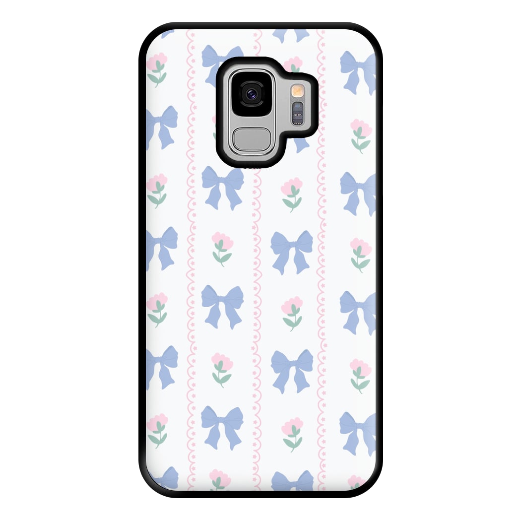 Pink Bows Pattern - Clean Girl Aesthetic Phone Case for Galaxy S9 Plus