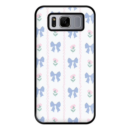 Pink Bows Pattern - Clean Girl Aesthetic Phone Case for Galaxy S8 Plus