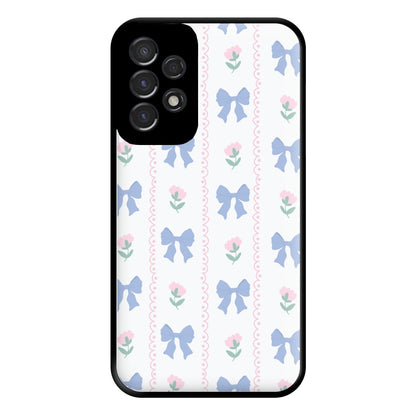 Pink Bows Pattern - Clean Girl Aesthetic Phone Case for Galaxy A53