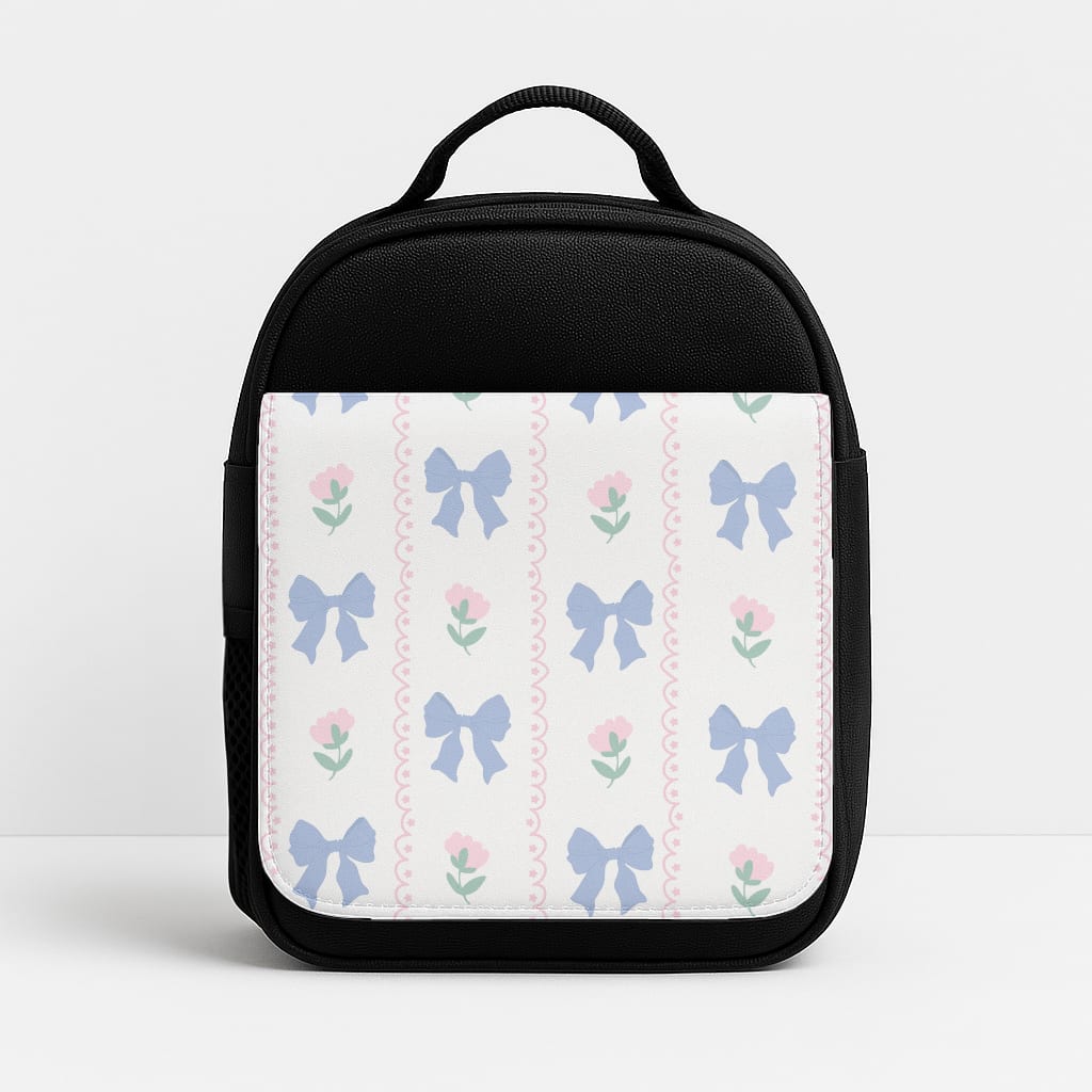 Pink Bows Pattern - Clean Girl Aesthetic Lunchbox