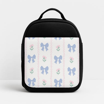 Pink Bows Pattern - Clean Girl Aesthetic Insulated Lunchbox