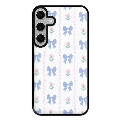 Pink Bows Pattern - Clean Girl Aesthetic Phone Case for Galaxy S24FE