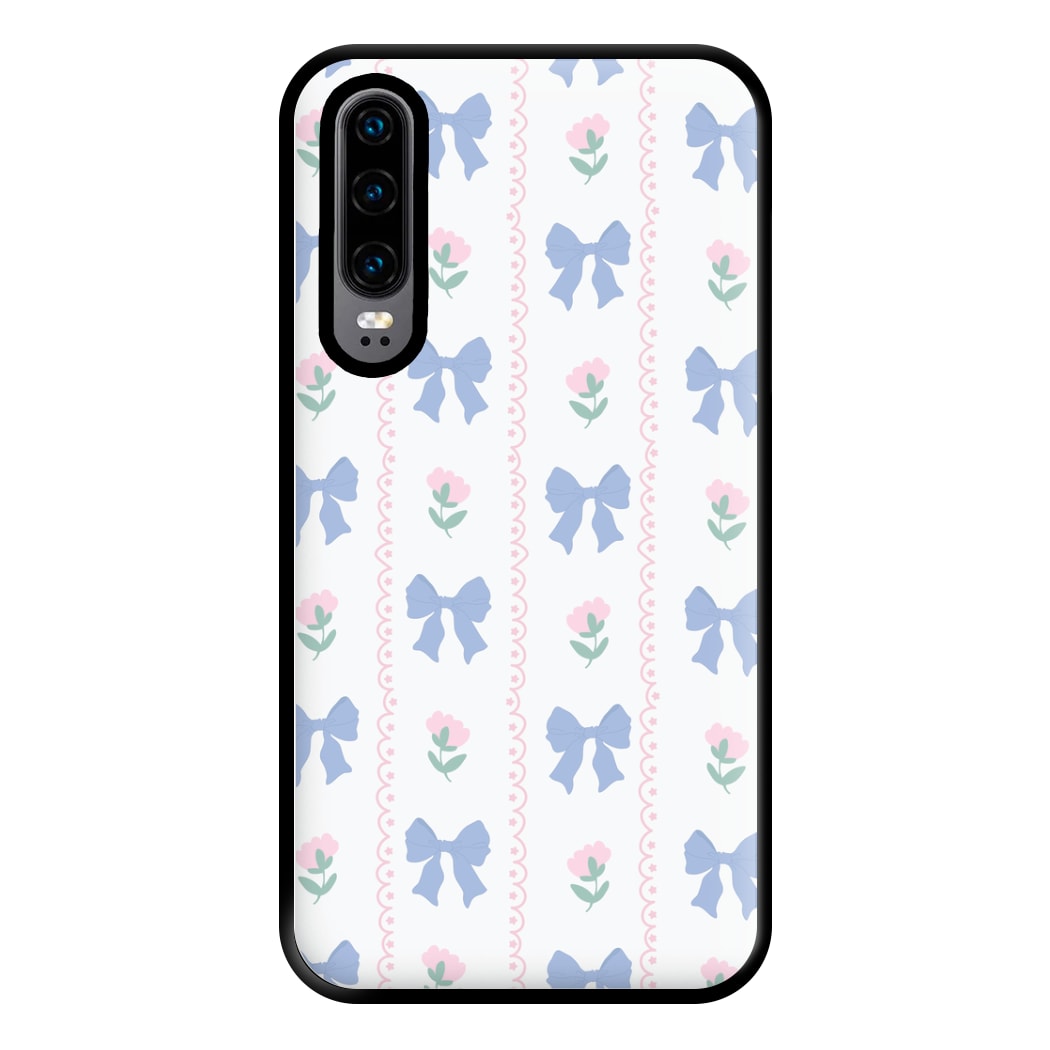 Pink Bows Pattern - Clean Girl Aesthetic Phone Case for Huawei P30