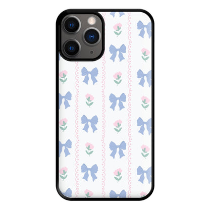 Pink Bows Pattern - Clean Girl Aesthetic Phone Case for iPhone 12 Pro Max