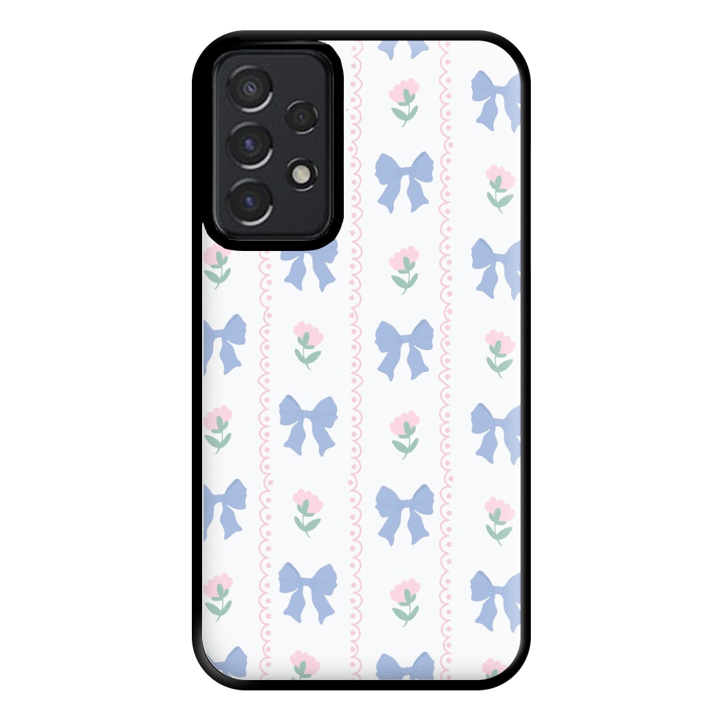 Pink Bows Pattern - Clean Girl Aesthetic Phone Case for Galaxy A52 / A52s