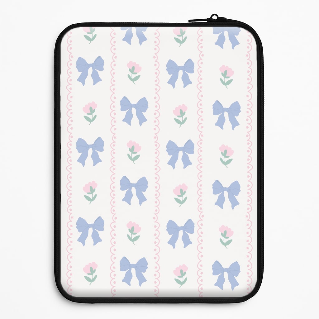 Pink Bows Pattern - Clean Girl Aesthetic Universal Laptop Sleeve