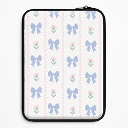 Pink Bows Pattern - Clean Girl Aesthetic Universal Laptop Sleeve