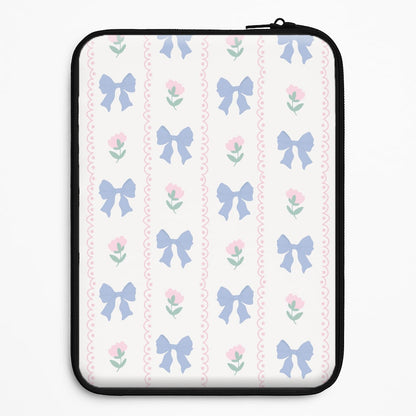 Pink Bows Pattern - Clean Girl Aesthetic Universal Laptop Sleeve