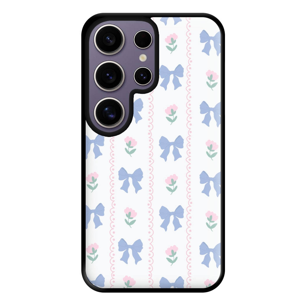 Pink Bows Pattern - Clean Girl Aesthetic Phone Case for Galaxy S25 Ultra