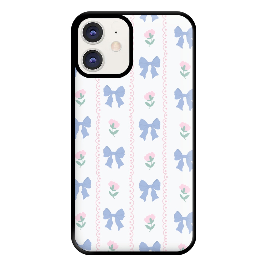 Pink Bows Pattern - Clean Girl Aesthetic Phone Case for iPhone 12 / 12 Pro