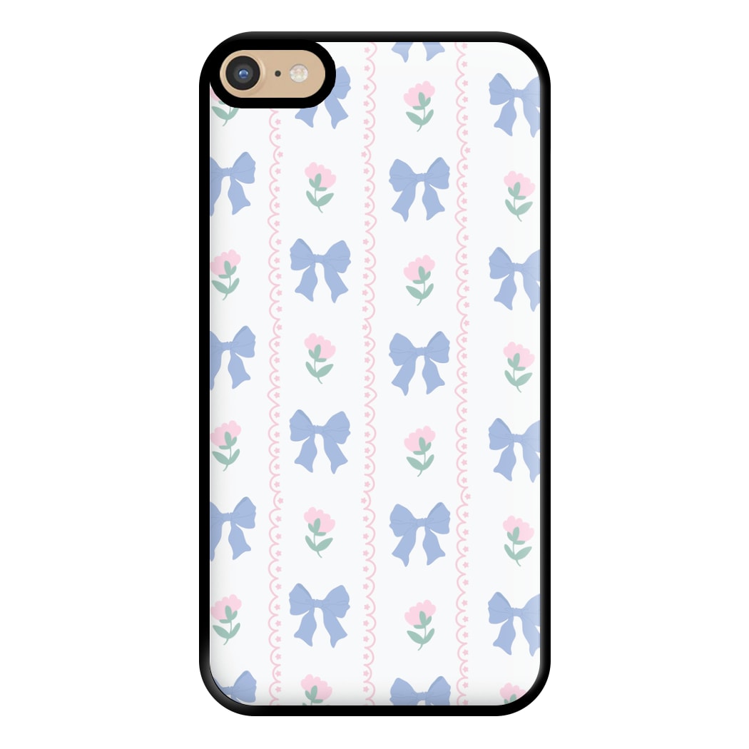 Pink Bows Pattern - Clean Girl Aesthetic Phone Case for iPhone 6 Plus / 7 Plus / 8 Plus