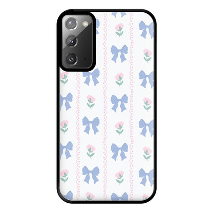 Pink Bows Pattern - Clean Girl Aesthetic Phone Case for Galaxy Note 20 Ultra