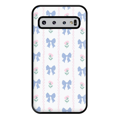 Pink Bows Pattern - Clean Girl Aesthetic Phone Case for Galaxy S10 Plus