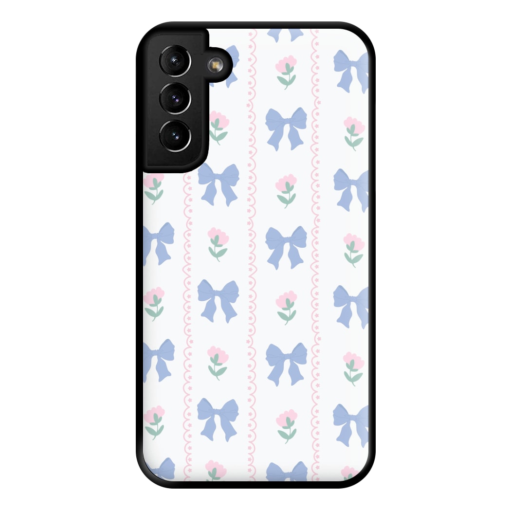 Pink Bows Pattern - Clean Girl Aesthetic Phone Case for Galaxy S21 Plus