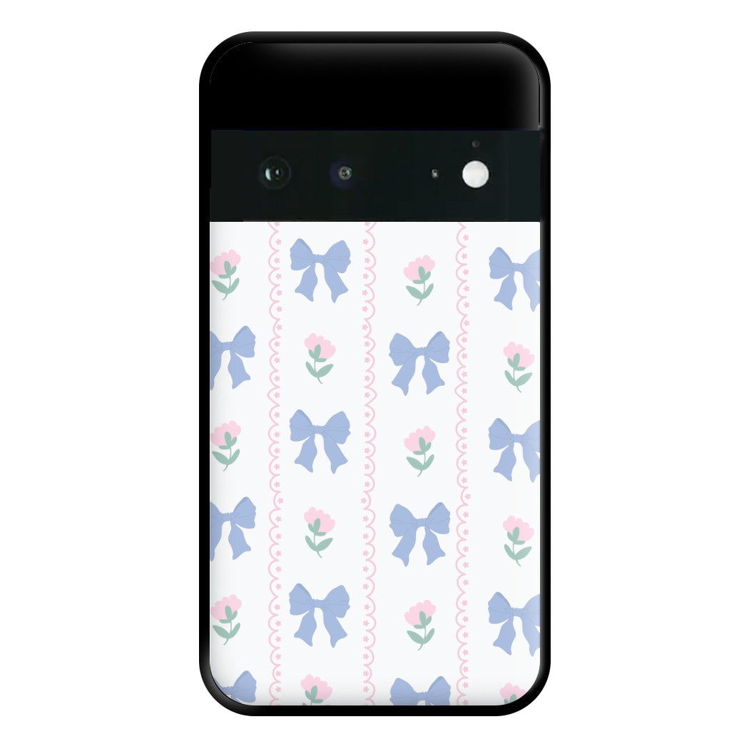 Pink Bows Pattern - Clean Girl Aesthetic Phone Case for Google Pixel 6a