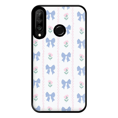 Pink Bows Pattern - Clean Girl Aesthetic Phone Case for Huawei P30 Lite