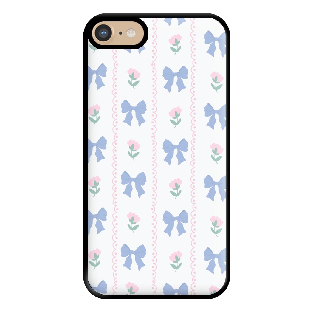 Pink Bows Pattern - Clean Girl Aesthetic Phone Case for iPhone 6 / 7 / 8 / SE