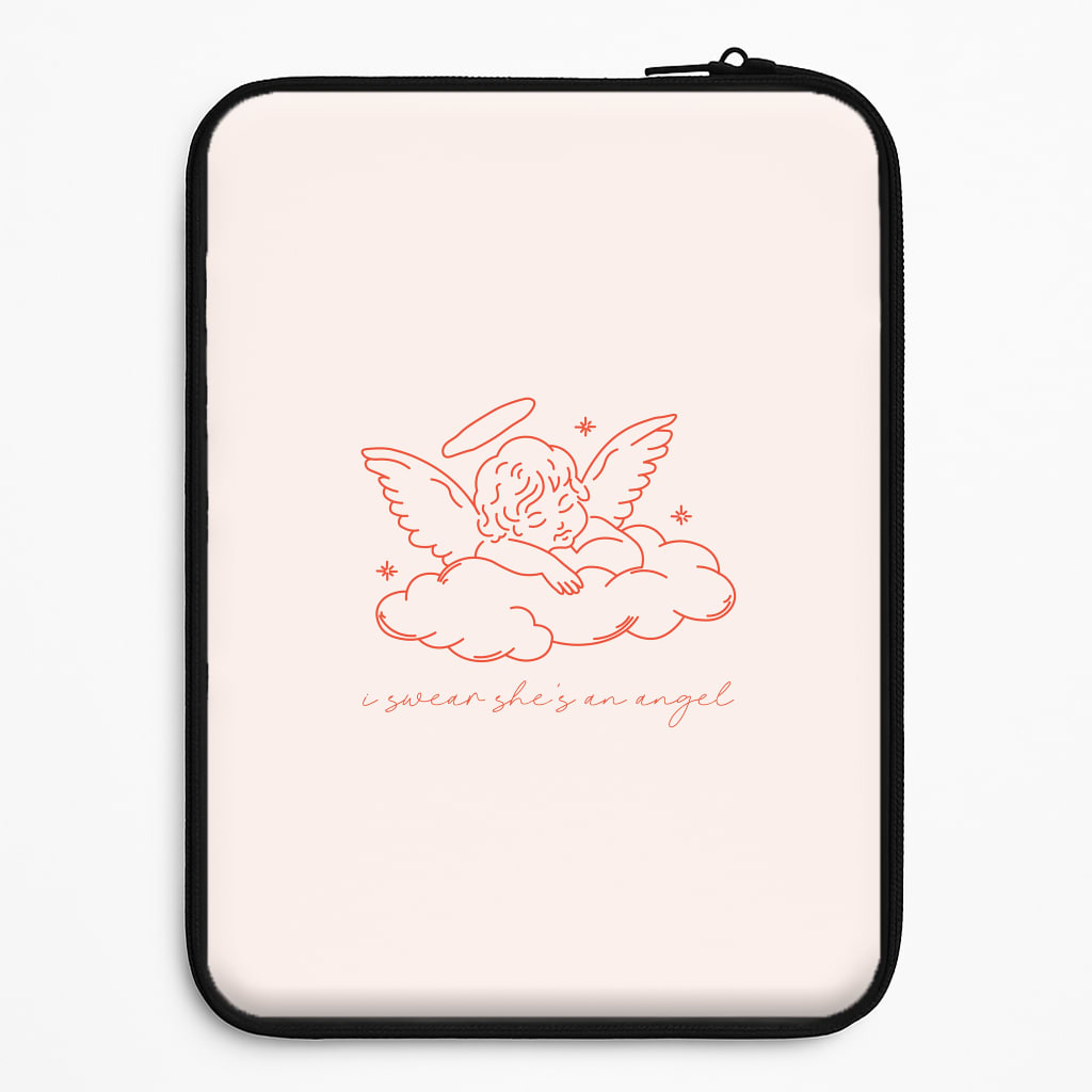 I Swear Shes An Angel - Clean Girl Aesthetic Laptop Sleeve