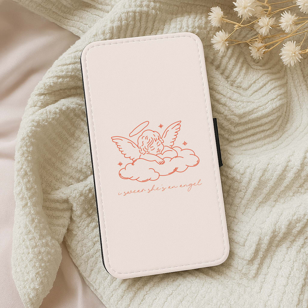I Swear Shes An Angel - Clean Girl Aesthetic Wallet Phone Case