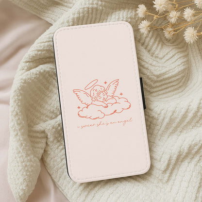 I Swear Shes An Angel - Clean Girl Aesthetic Wallet Phone Case