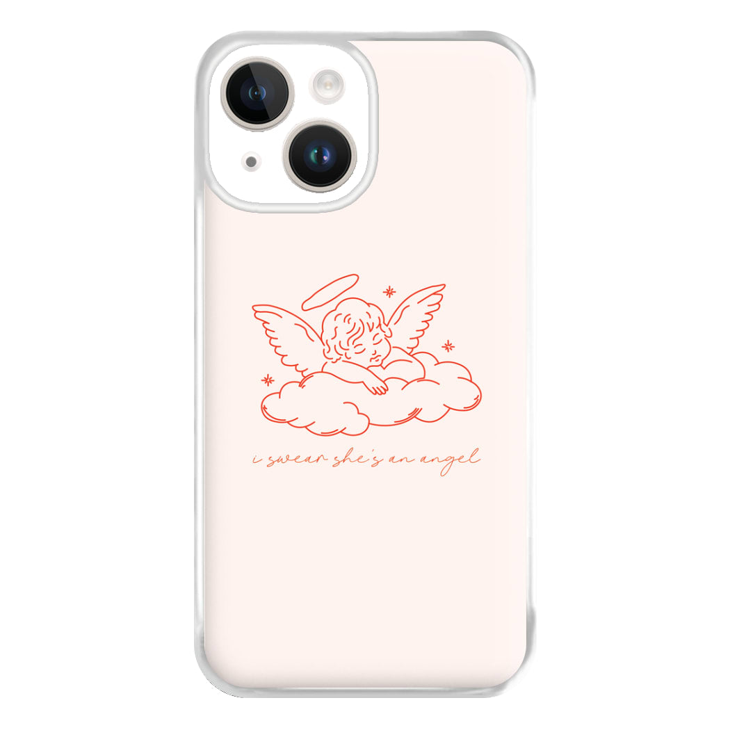 I Swear Shes An Angel - Clean Girl Aesthetic Phone Case for iPhone 14