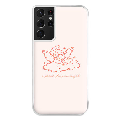 I Swear Shes An Angel - Clean Girl Aesthetic Phone Case for Galaxy S21 Ultra