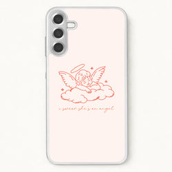 I Swear Shes An Angel - Clean Girl Aesthetic Phone Case for Galaxy A57